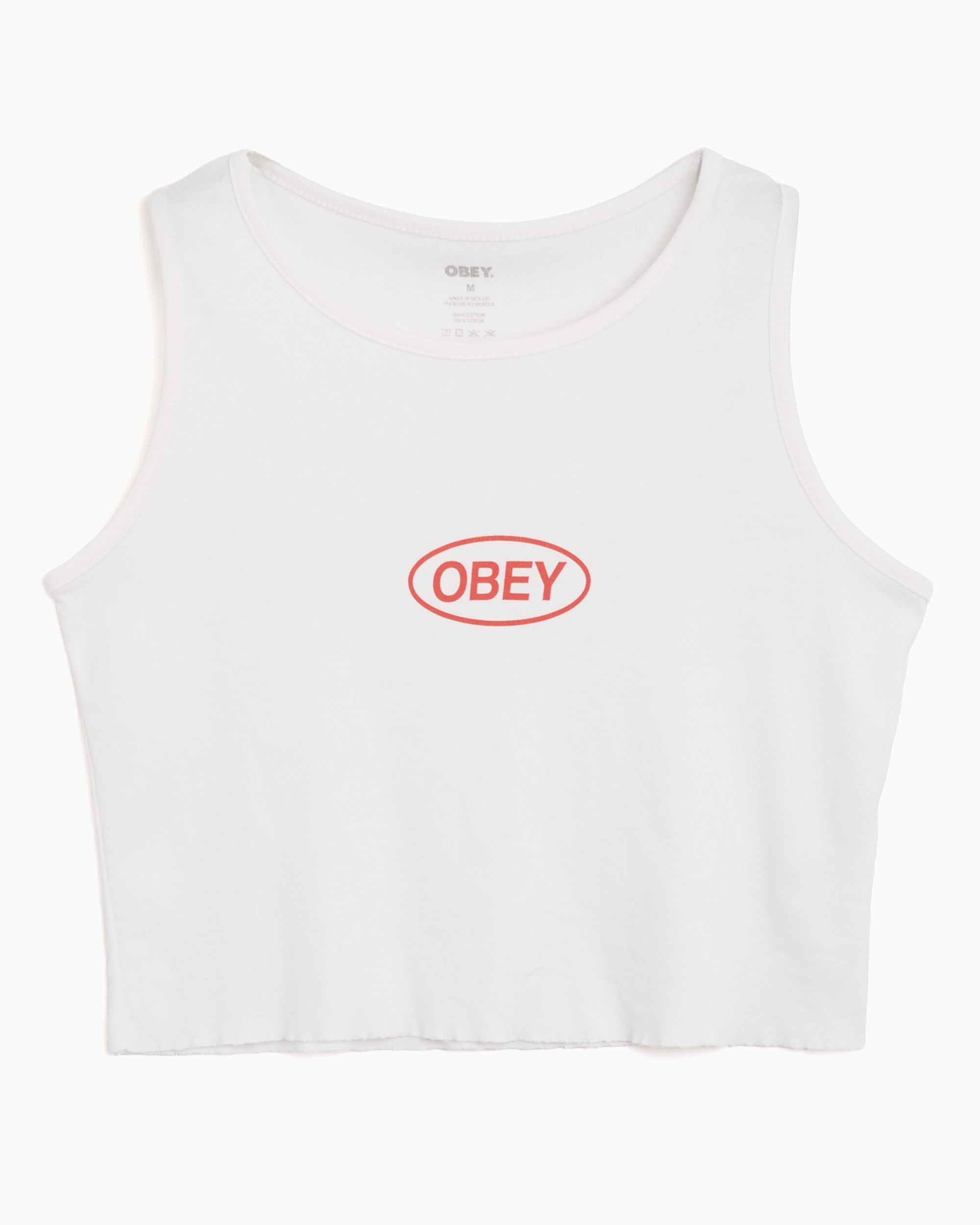T-Shirts OBEY Clothing Bold Oval Logo Slim Women's Tank Top - 268052729-WHT