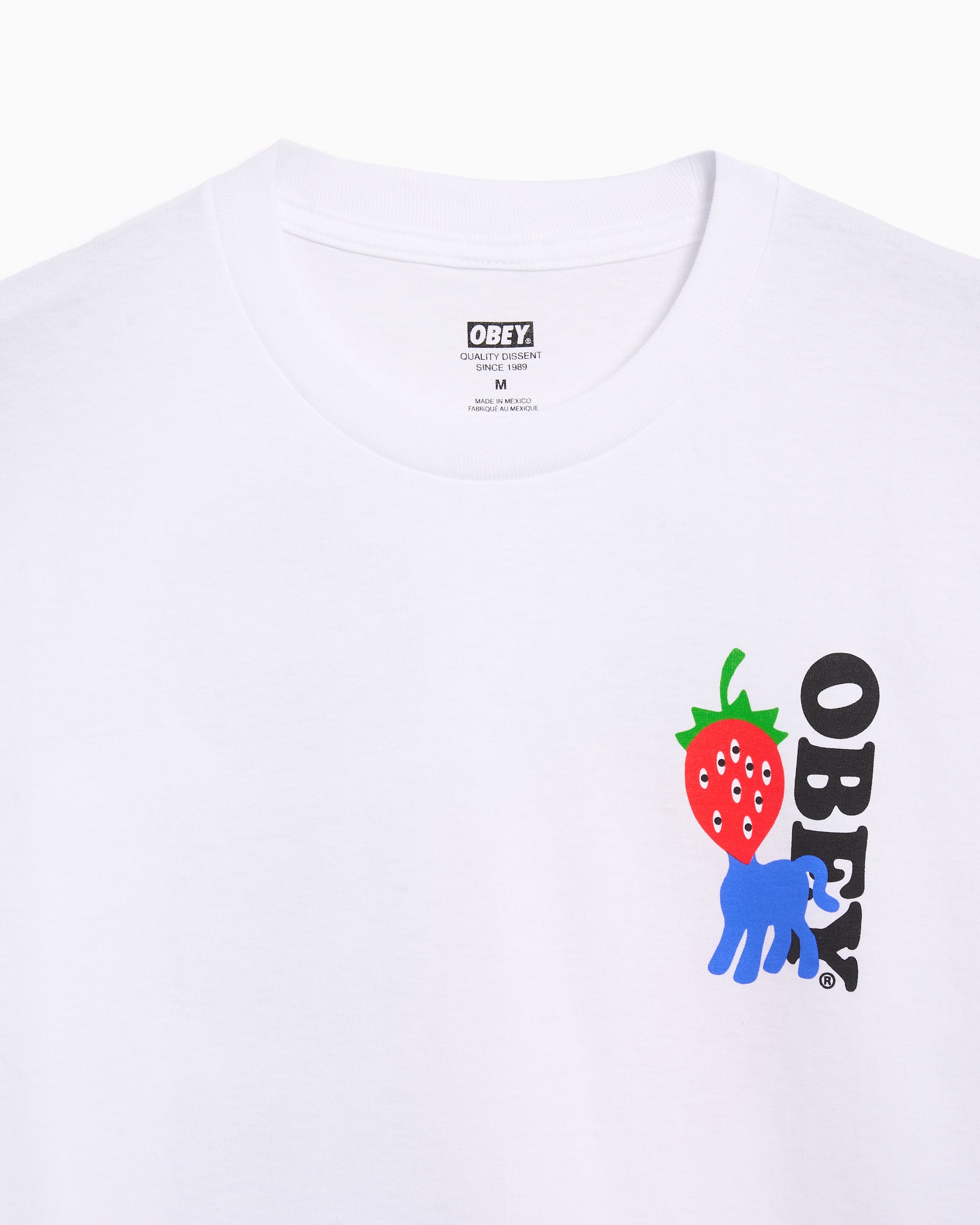 T-Shirts OBEY Clothing Strawberry Relaxed Men's T-Shirt - 165264054-WHT