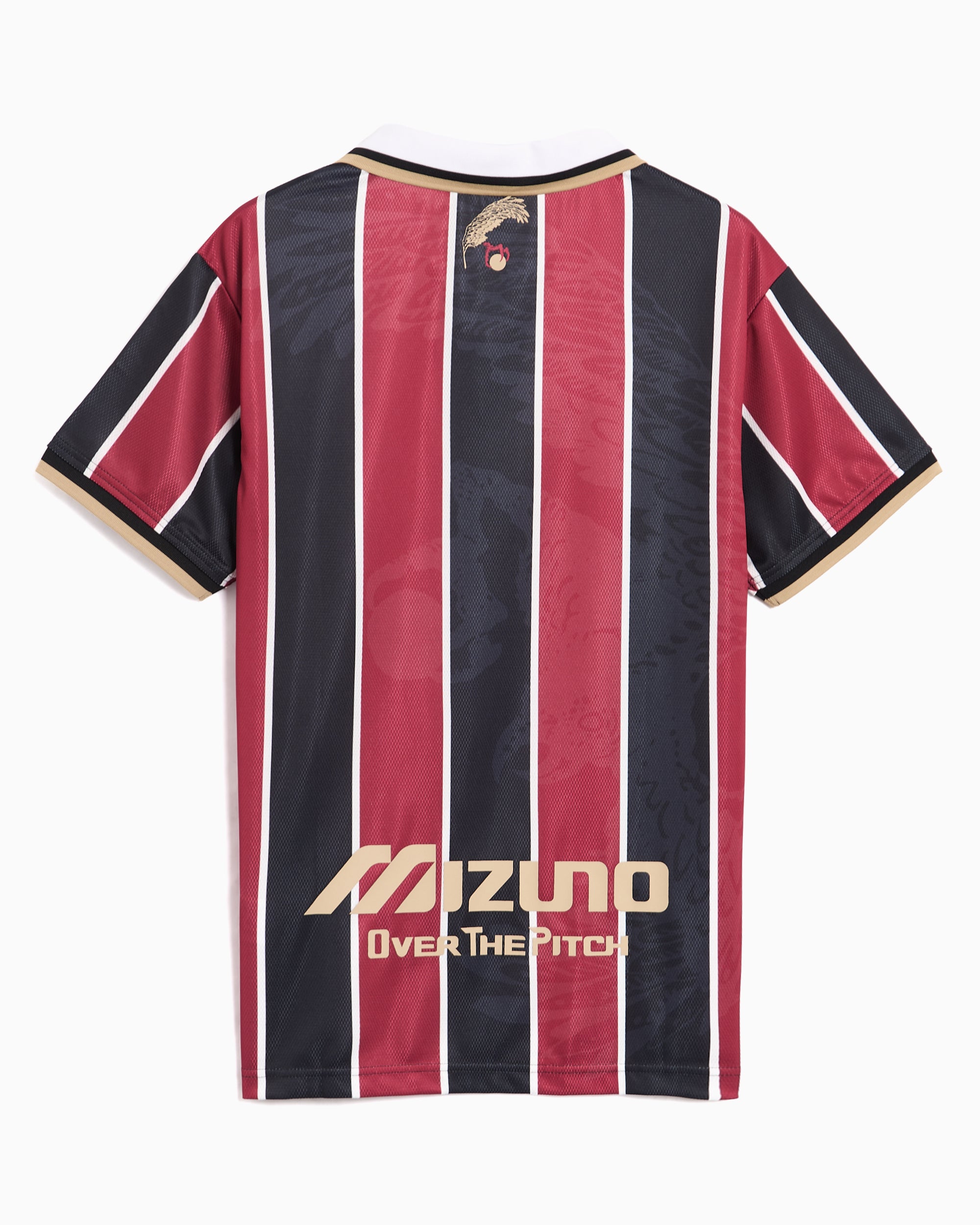 OVER THE PITCH x Mizuno Football gestreept Jersey T-Shirt voor heren