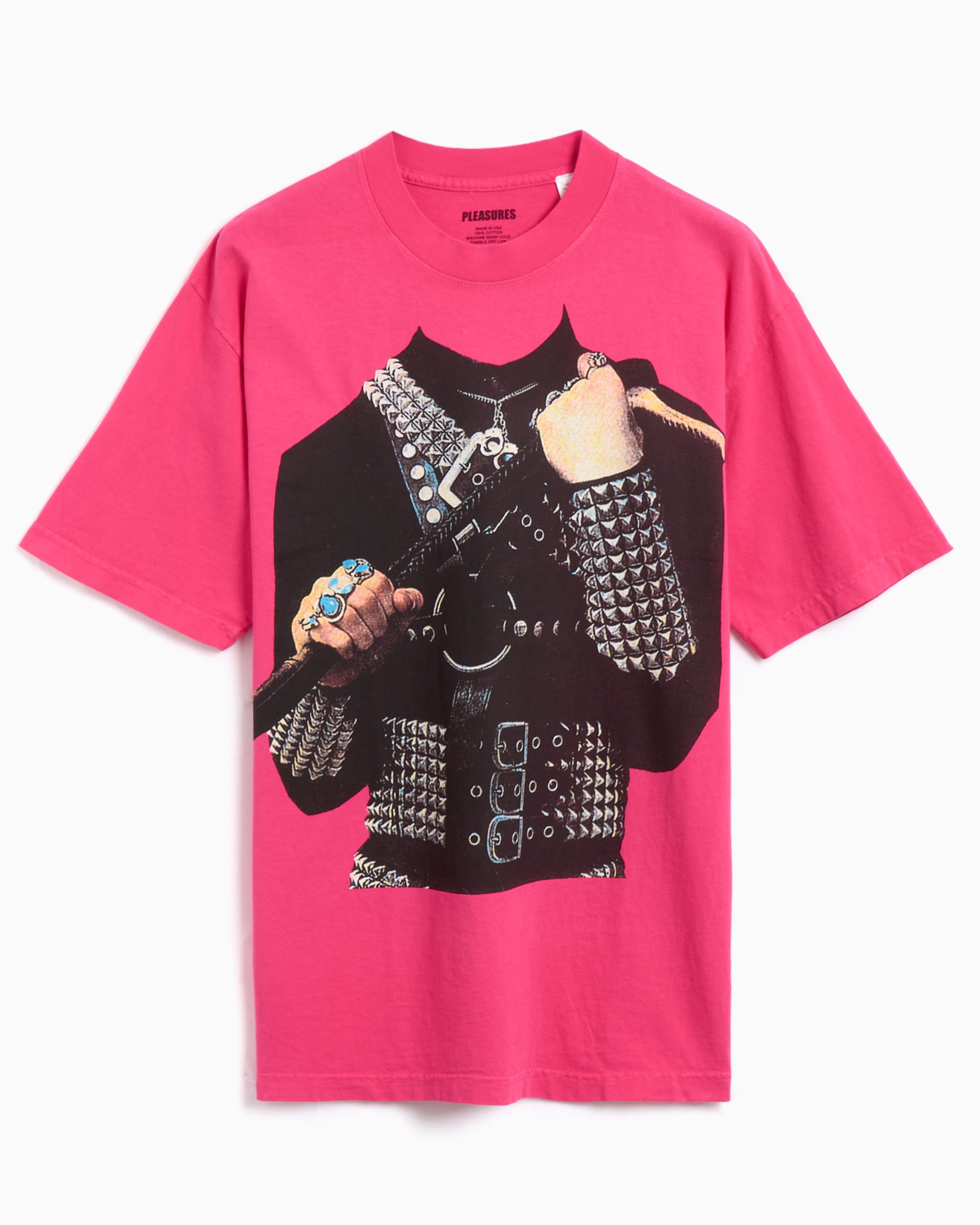 T-Shirts Pleasures Axed Men's T-Shirt Men's T-Shirt - P24W036-FUCHSIA