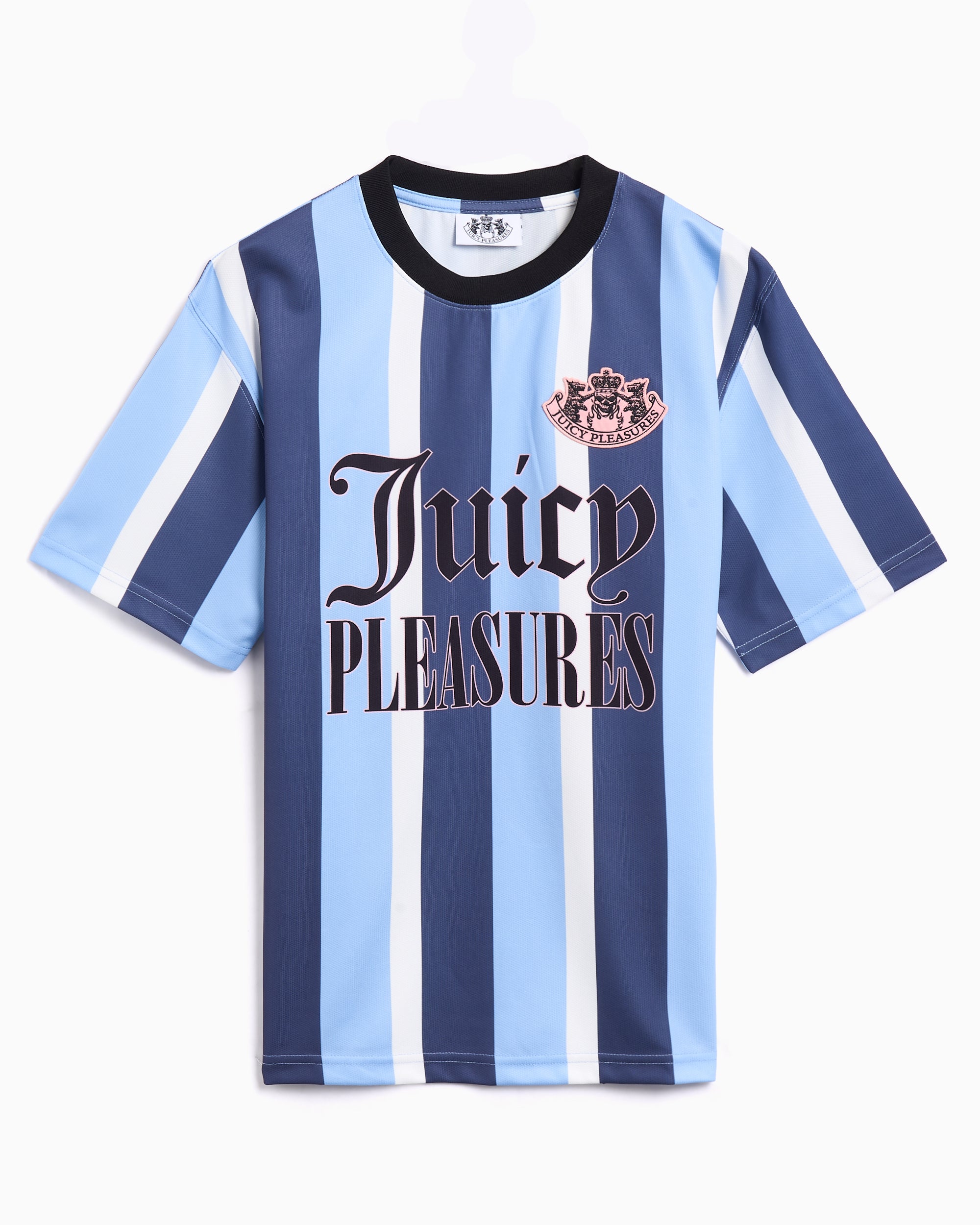 T-Shirts Pleasures x Juicy Couture JPFC Sport Striped Relaxed Men's T-Shirt - P25JC012-BLUE