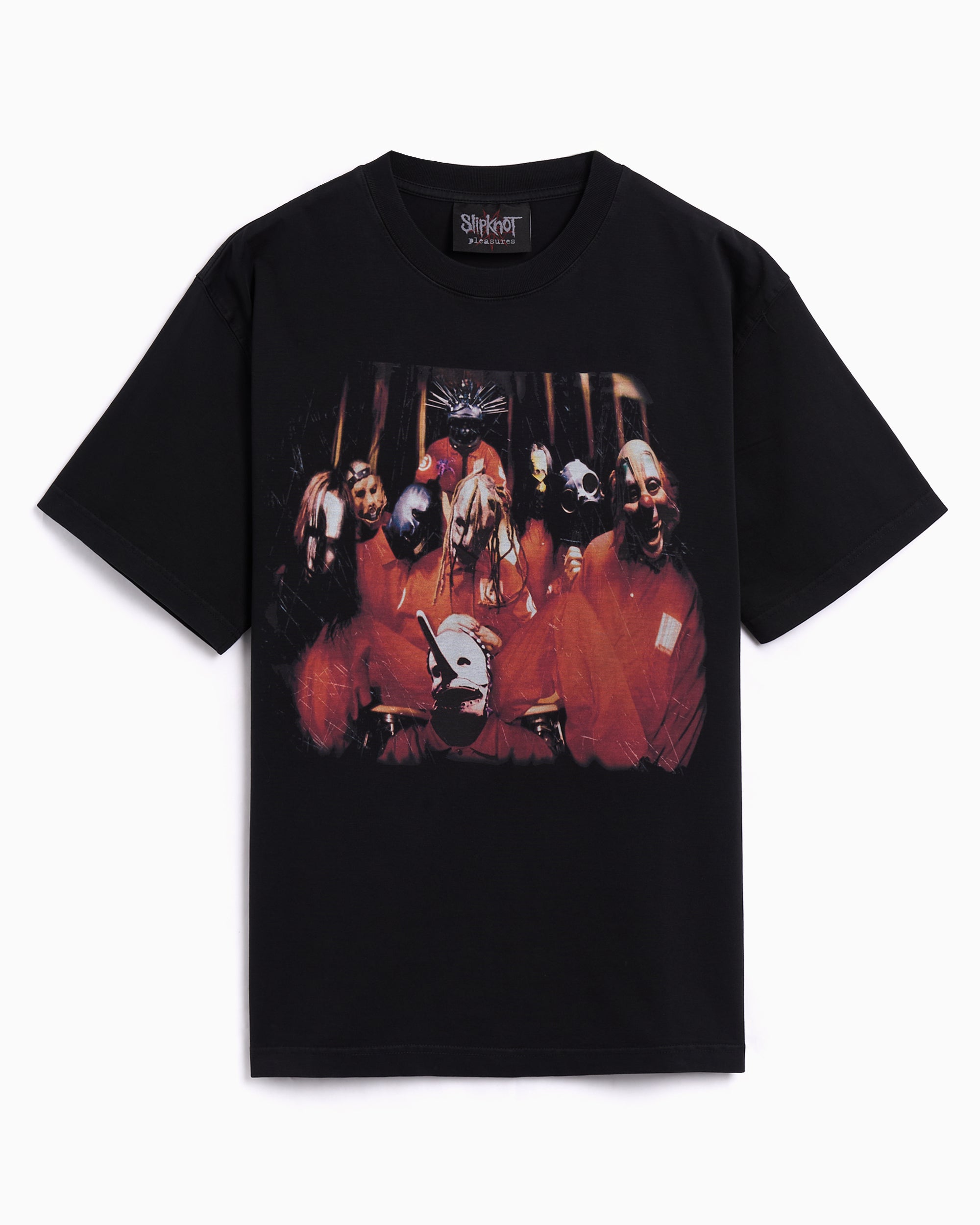 T-Shirts Pleasures x Slipknot Self Titled Graphic Relaxed Men's T-Shirt - P25SK006-BLACK