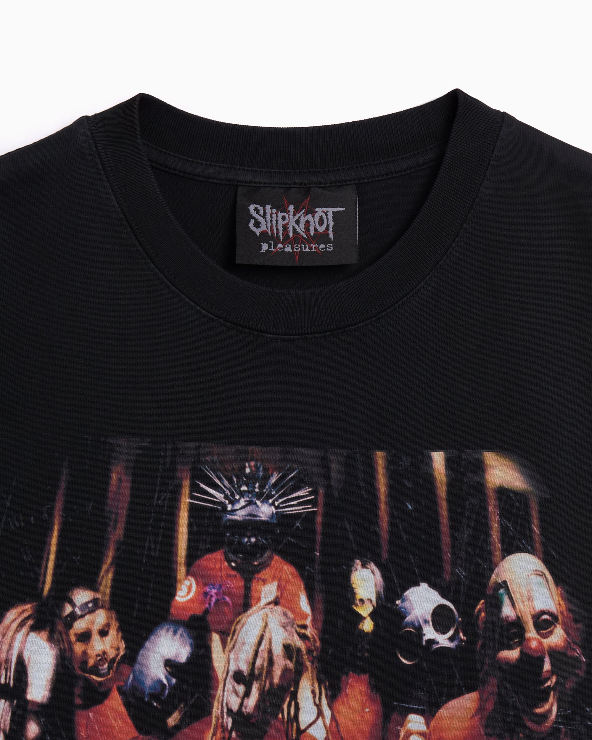 T-Shirts Pleasures x Slipknot Self Titled Graphic Relaxed Men's T-Shirt - P25SK006-BLACK