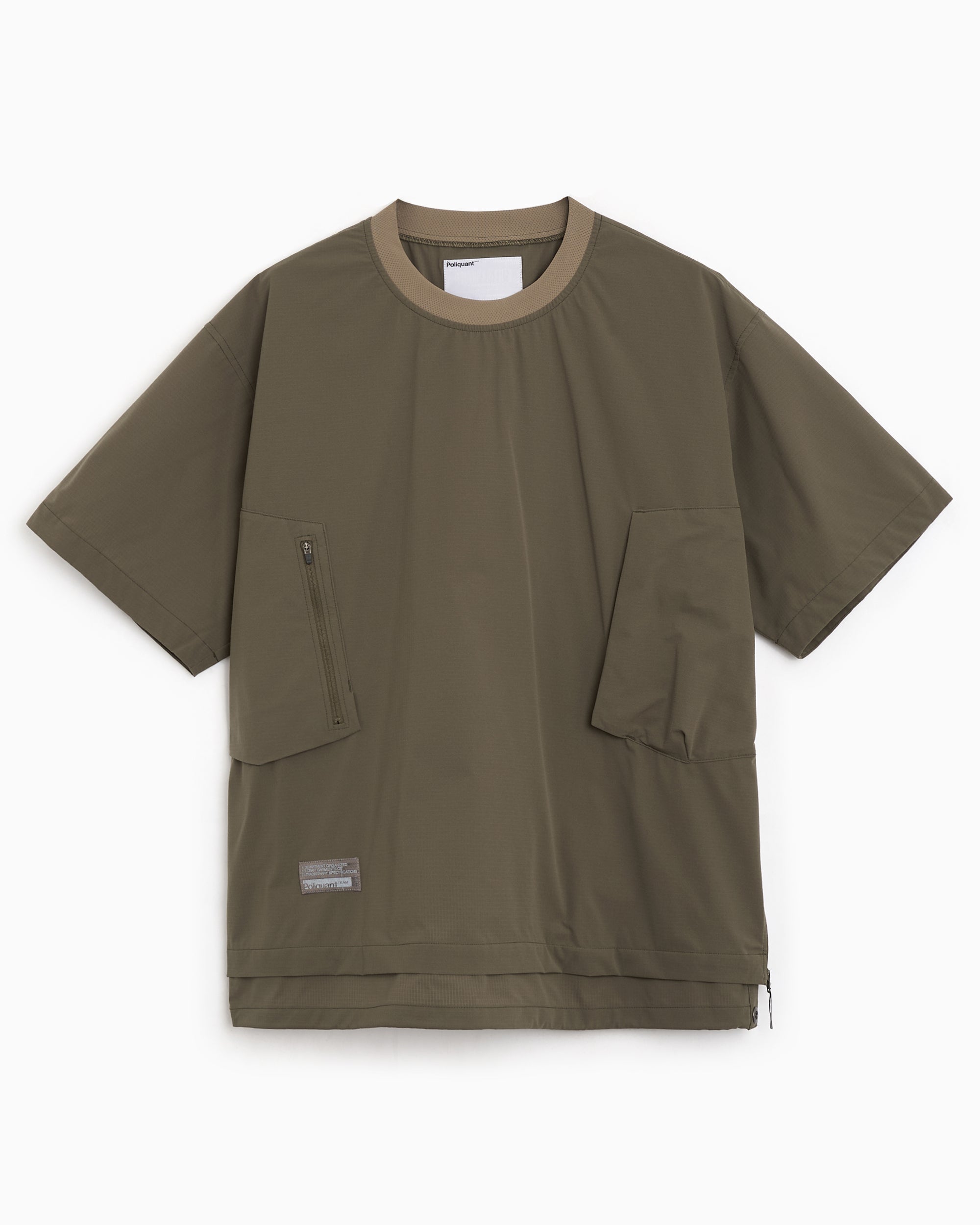 T-Shirts Poliquant The Deformed Relaxed Men's T-Shirt - 2601004-OLIVE