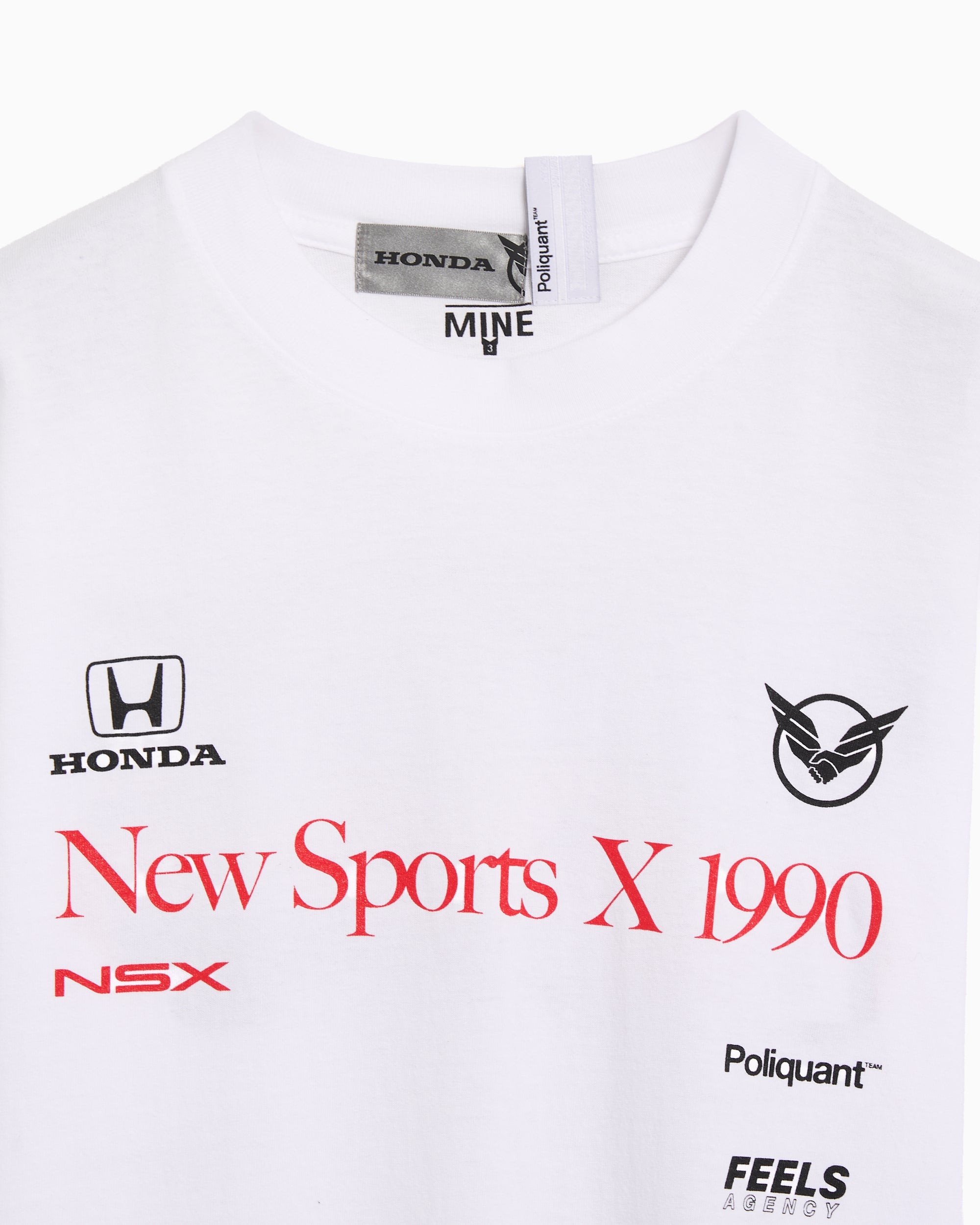 T-Shirts Poliquant The New Sports X 1990 Limited Edition Graphic Long-Sleeved Relaxed Men's T-Shirt - 2502025-WHITE