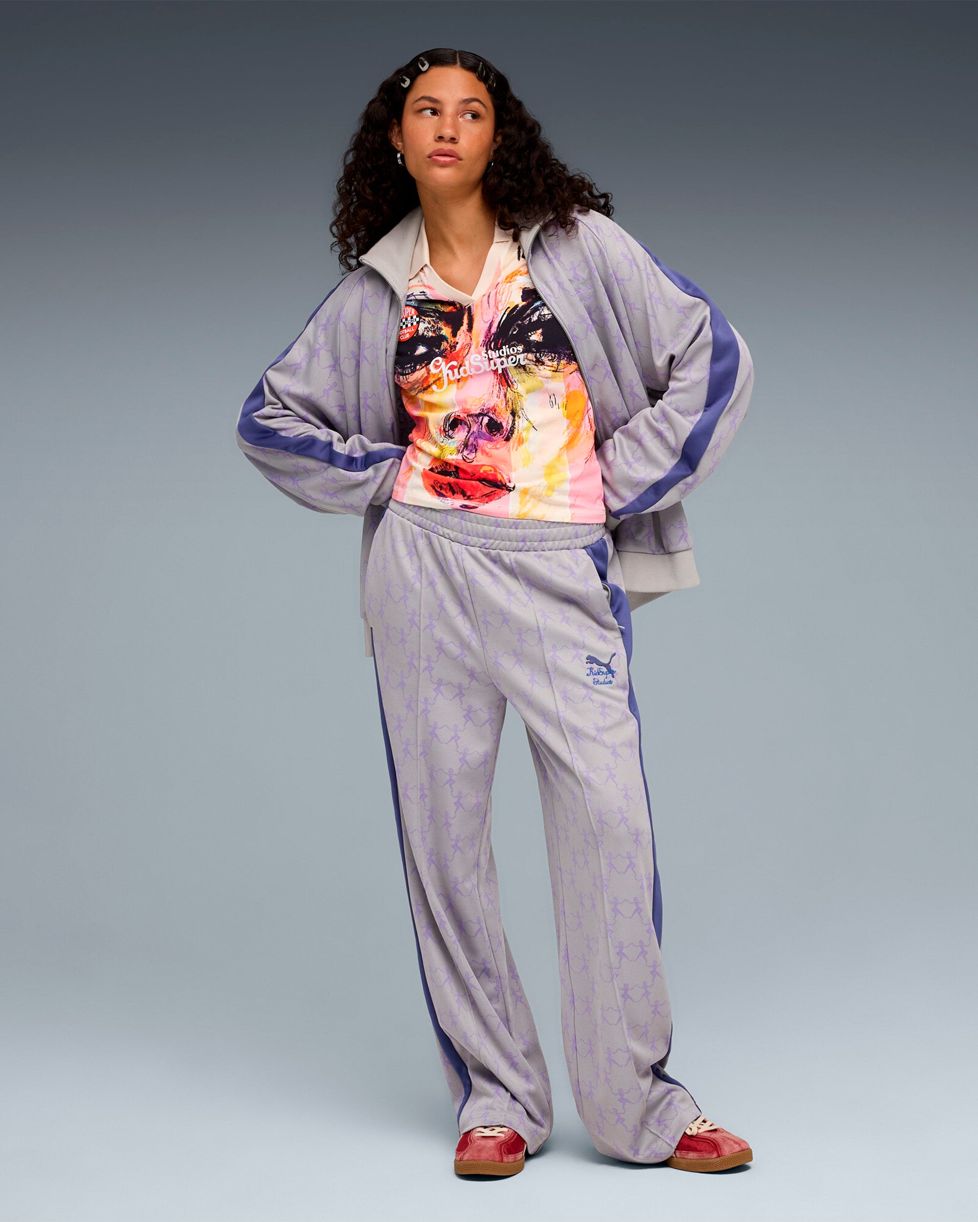 T-Shirts Puma x KidSuper LS Graphic Long-Sleeved Slim Women's Jersey T-Shirt - 632369-65