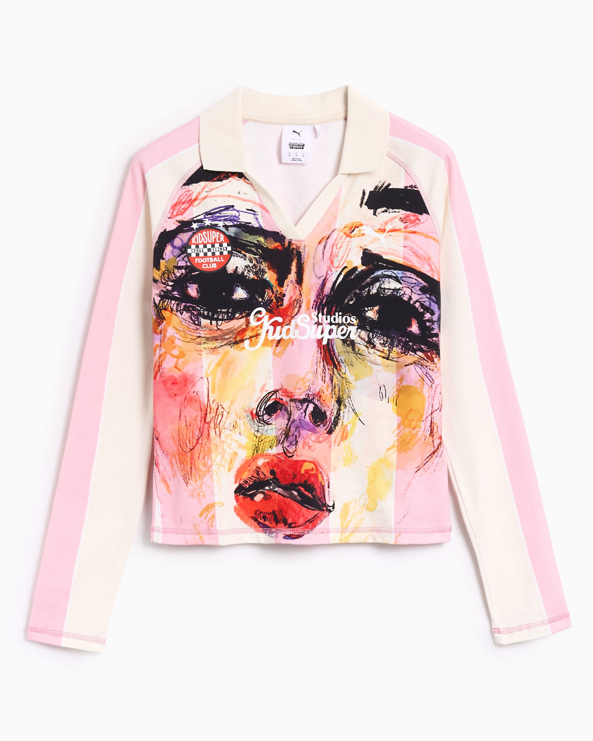 T-Shirts Puma x KidSuper LS Graphic Long-Sleeved Slim Women's Jersey T-Shirt - 632369-65