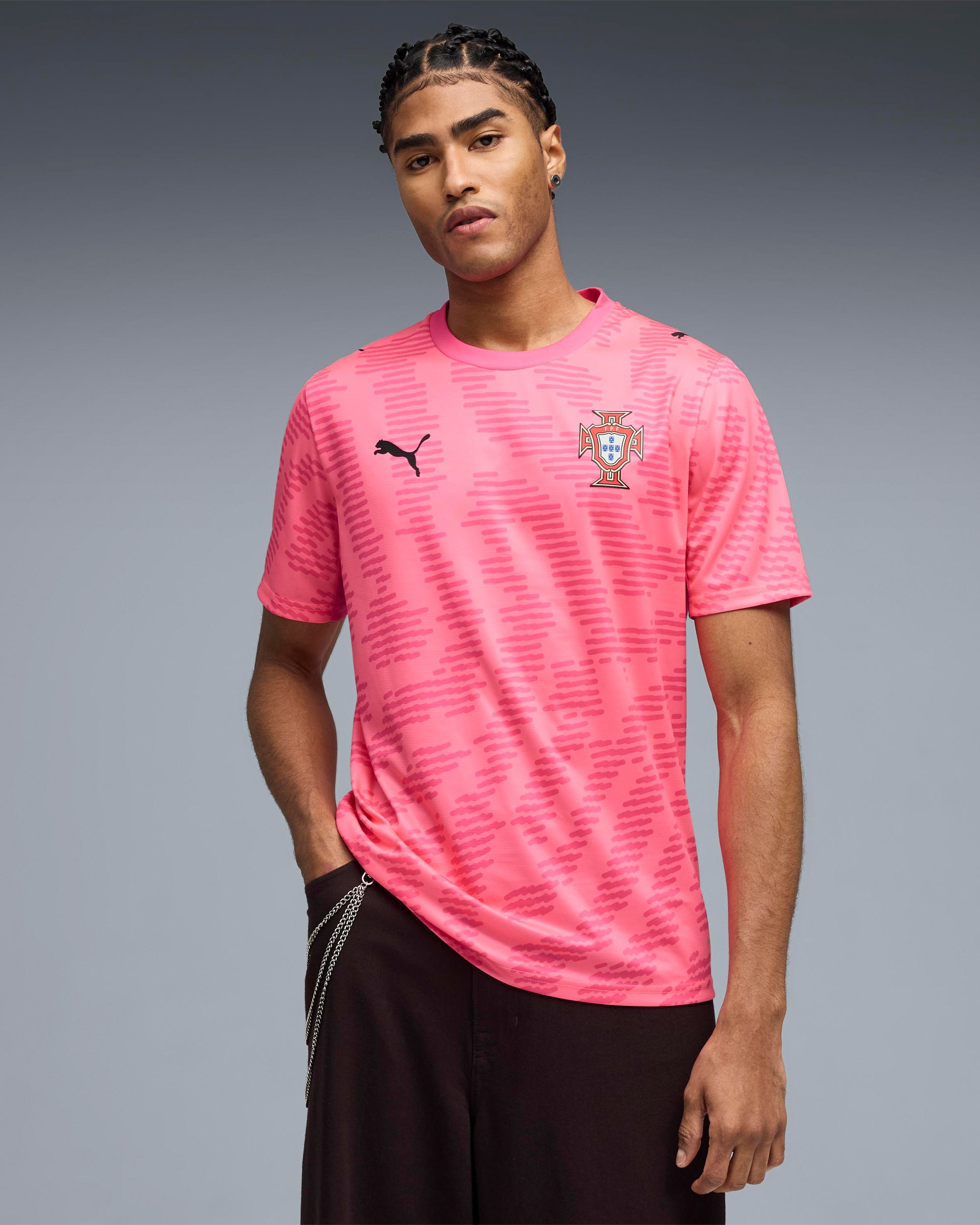 Puma x Salehe Bembury x Portugal Goalkeeper met logo Jersey T-Shirt vo
