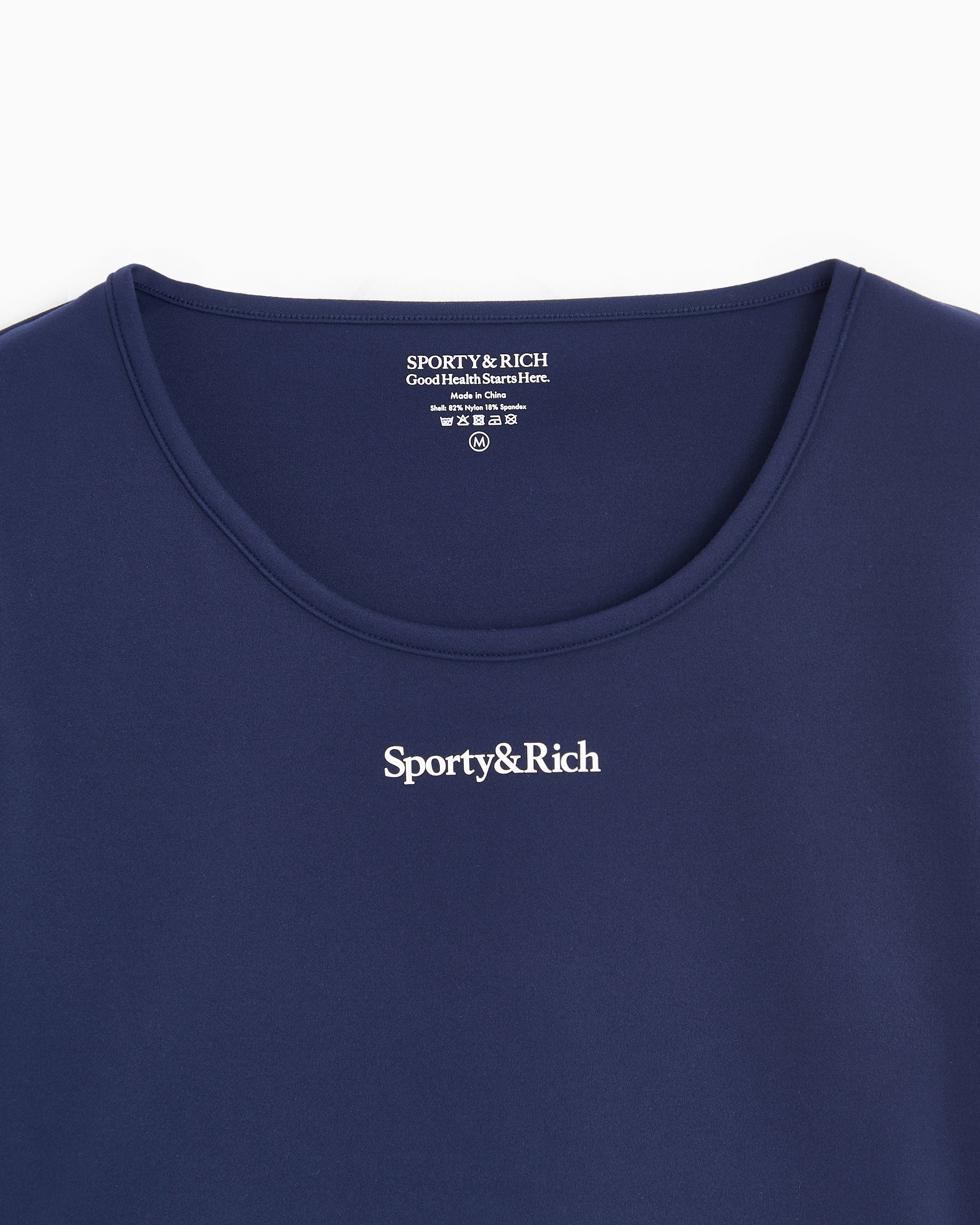 T-Shirts Sporty & Rich Serif Logo Women's Training Cropped T-Shirt Women's T-Shirt - TSAW232NA